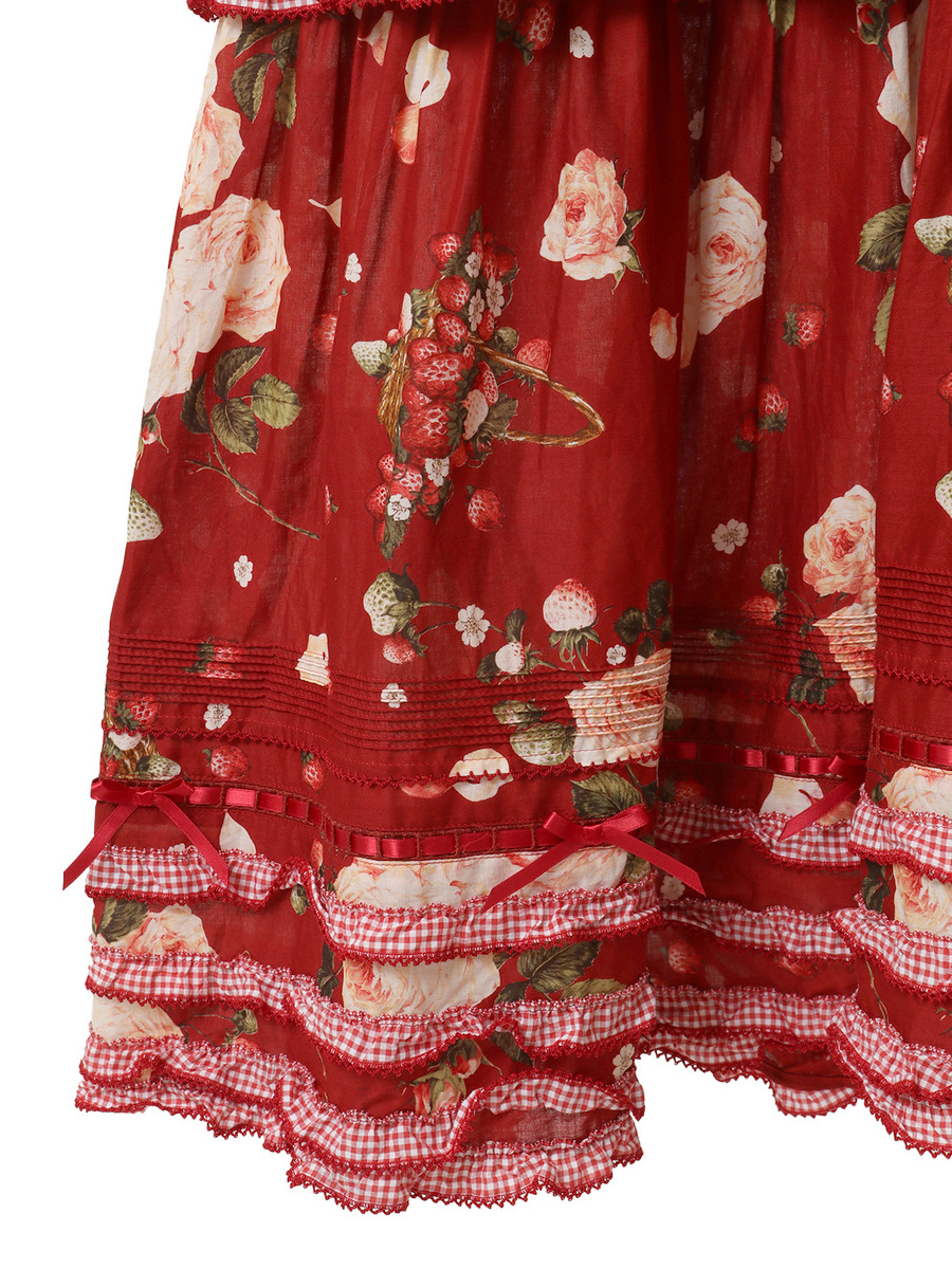 ～Special item～ ストロベリーローズプリントワンピース 詳細画像 クロ 10