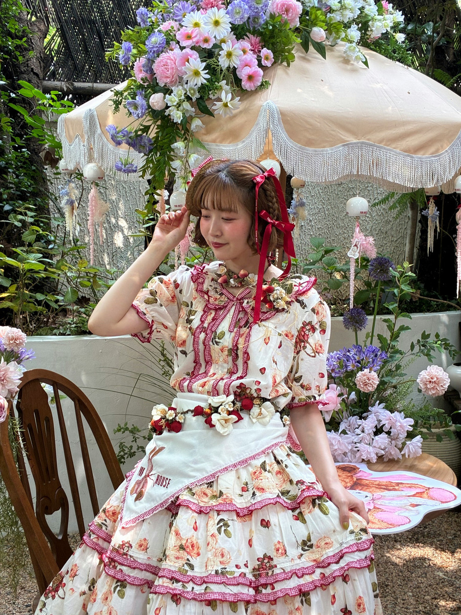 ～Special item～ ストロベリーローズプリントワンピース 詳細画像 クロ 12