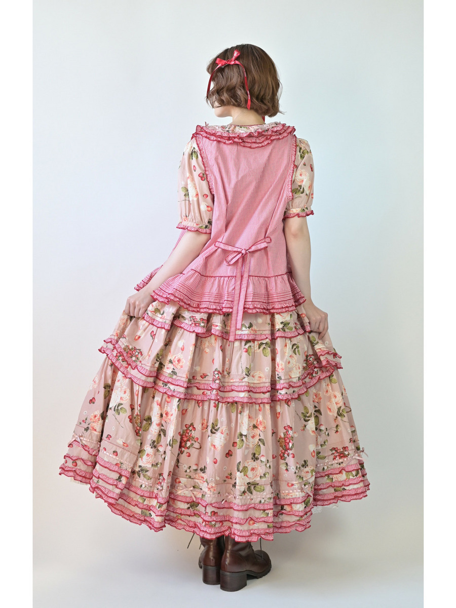 ～Special item～ ストロベリーローズプリントワンピース 詳細画像 クロ 15