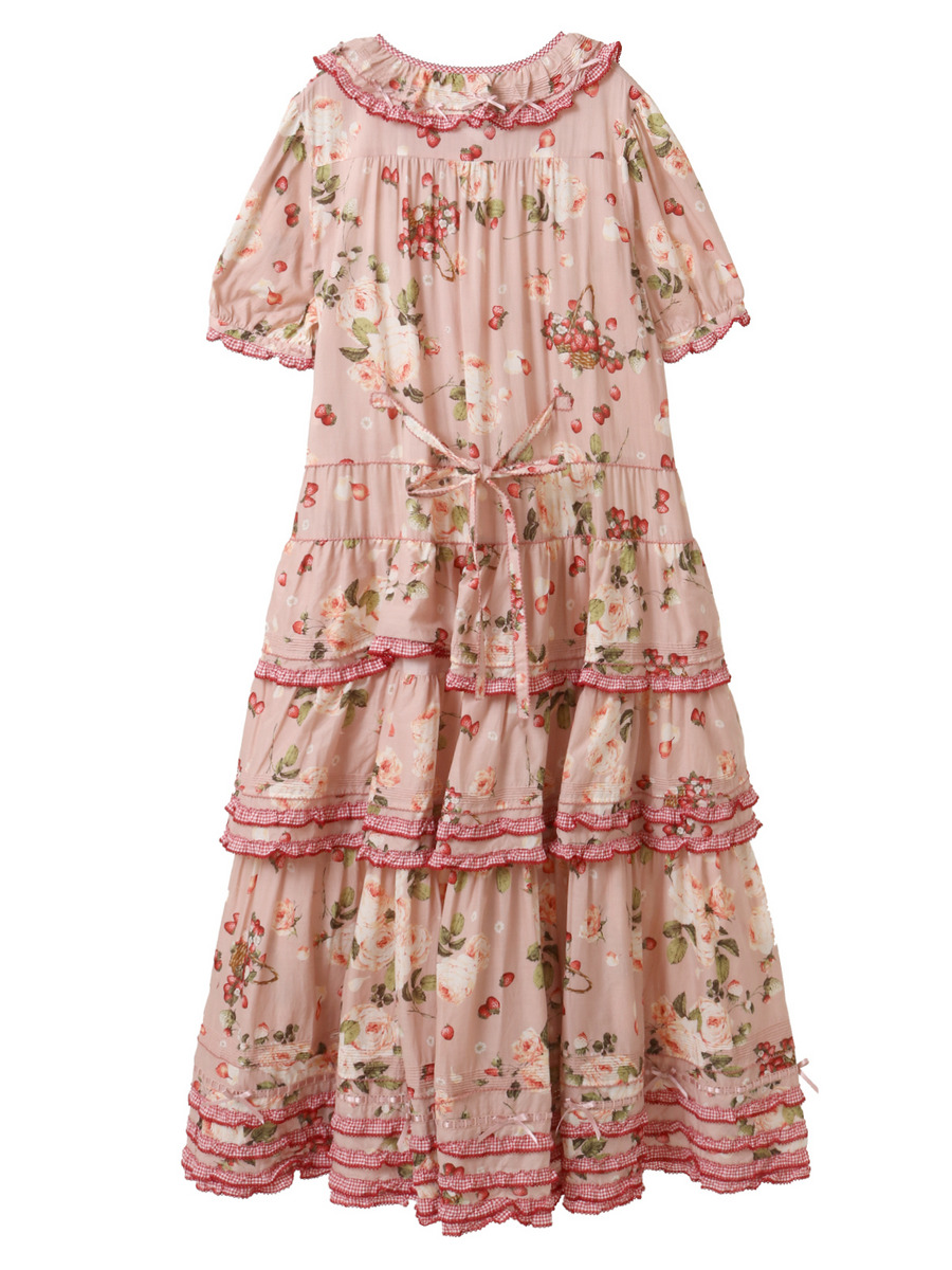 ～Special item～ ストロベリーローズプリントワンピース 詳細画像 クロ 2