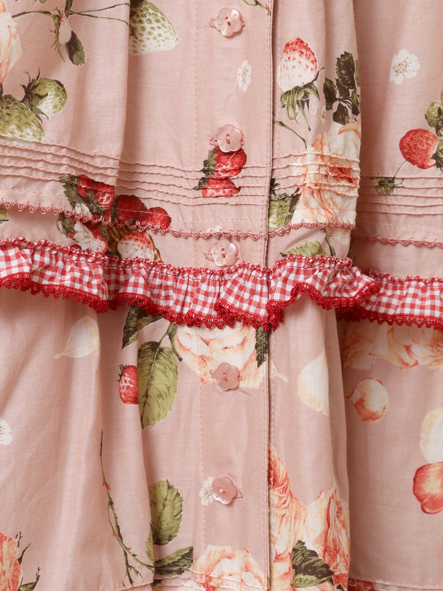 ～Special item～ ストロベリーローズプリントワンピース 詳細画像 クロ 6
