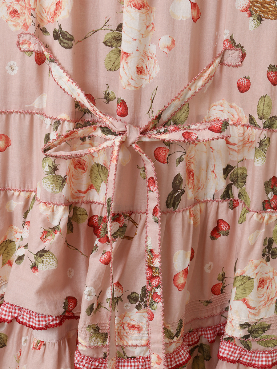 ～Special item～ ストロベリーローズプリントワンピース 詳細画像 クロ 7