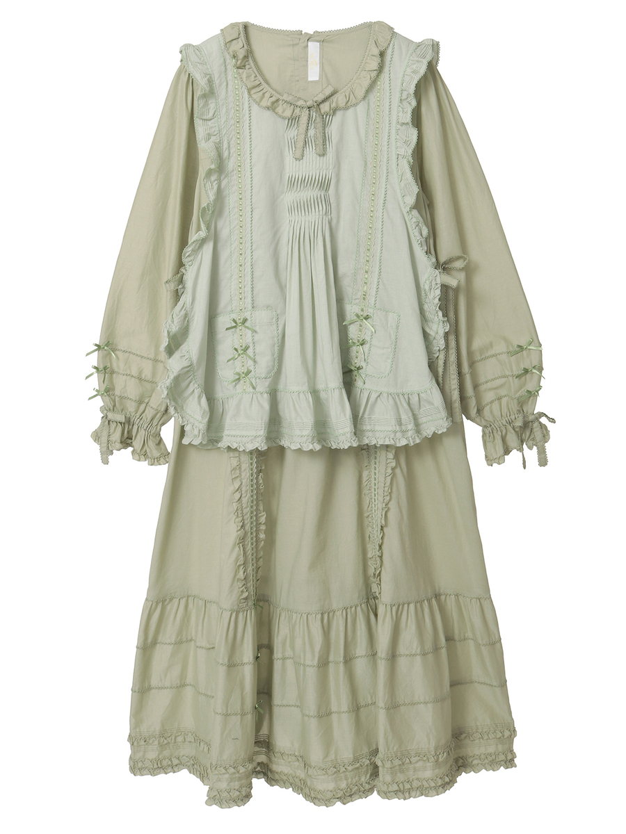 タブリエ付きワンピース 詳細画像 マスカット 1