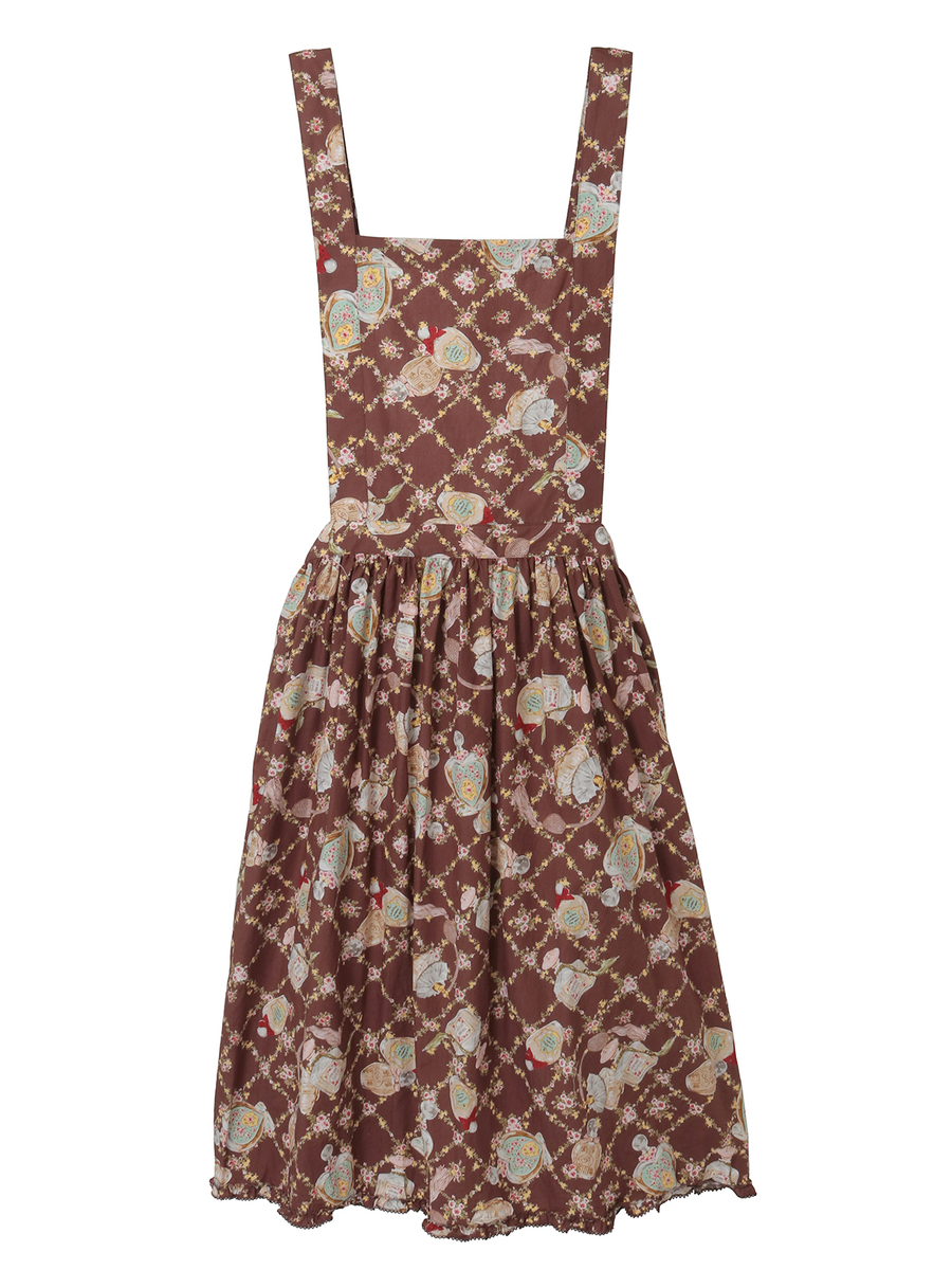 パフュームプリントサロペットスカート 詳細画像 ローズレッド 1