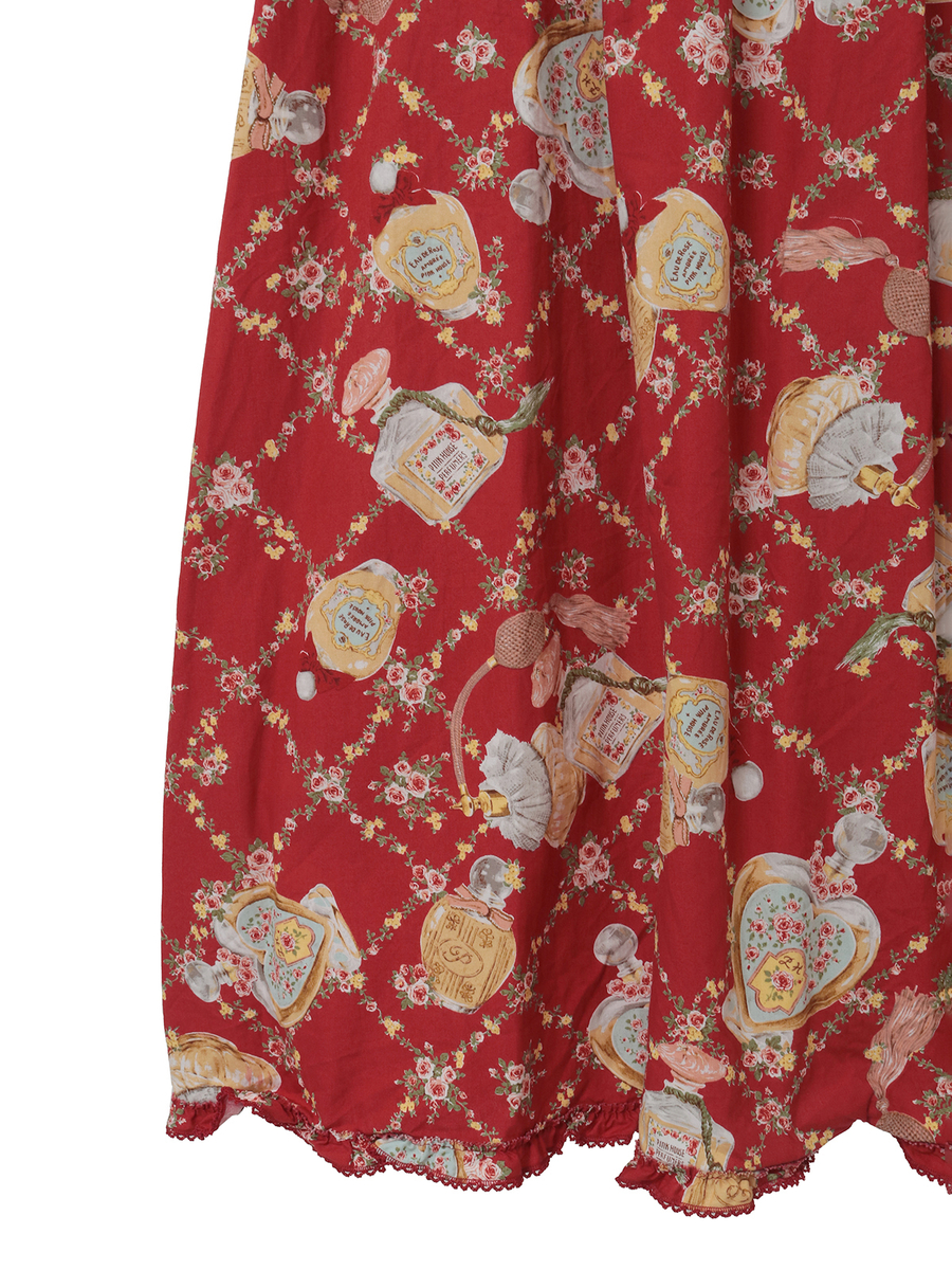 パフュームプリントサロペットスカート 詳細画像 ローズレッド 9
