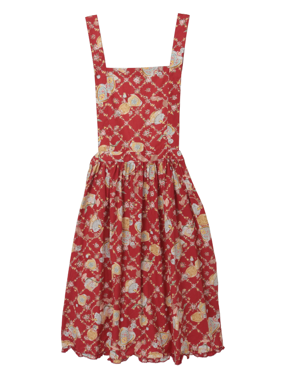 パフュームプリントサロペットスカート 詳細画像 ローズレッド 1