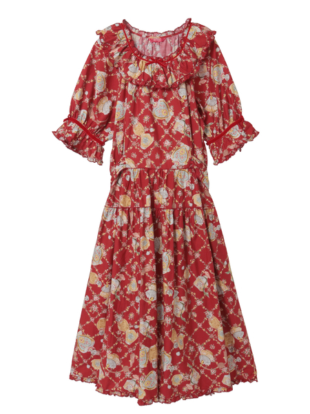 パフュームプリントミディワンピース