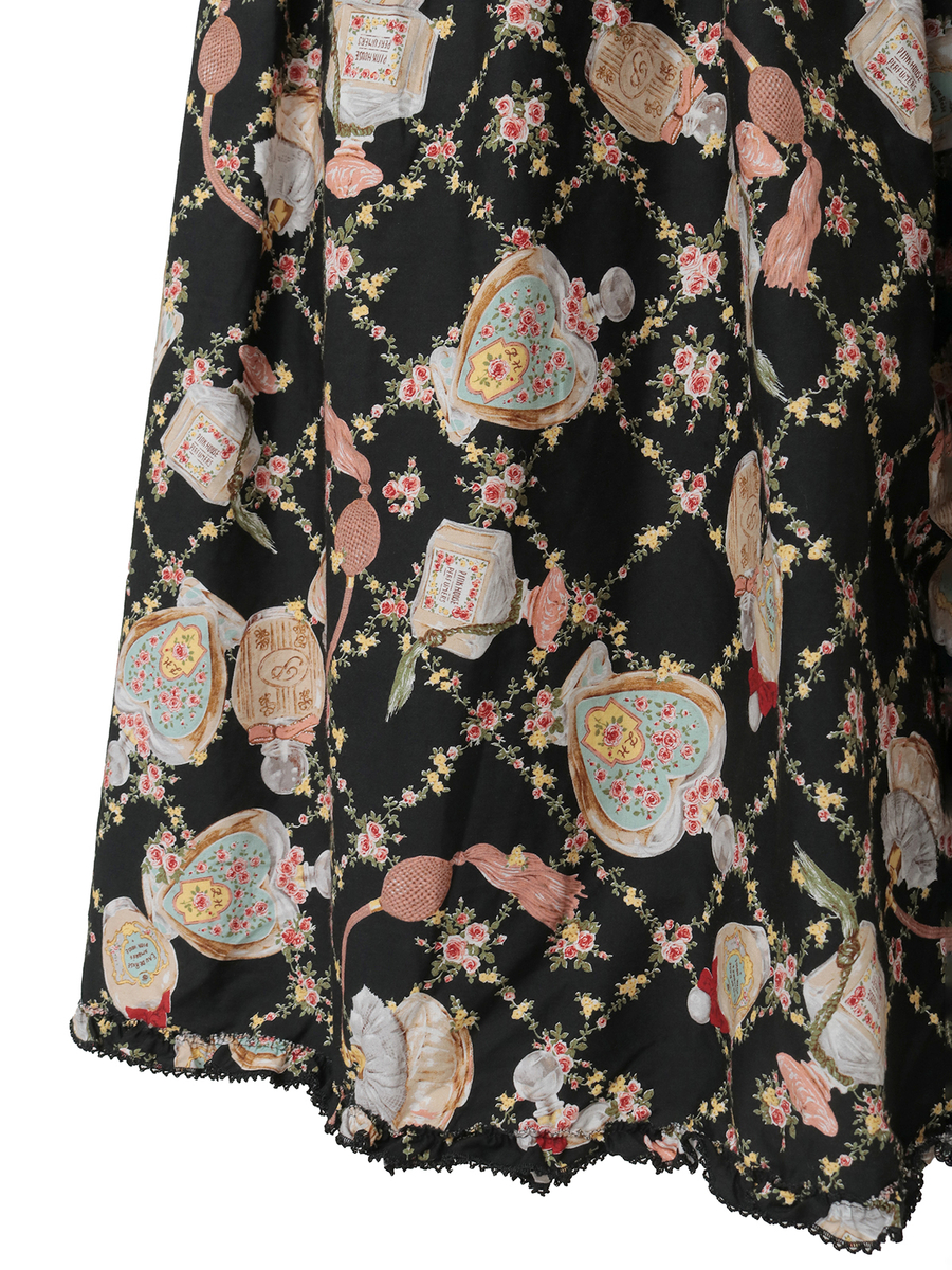 パフュームプリントミディワンピース 詳細画像 クロ 5