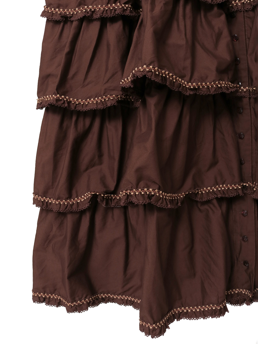 フローラルテープ使いワンピース 詳細画像 チョコレート 12