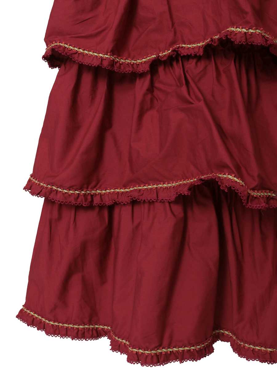 フローラルテープ使いワンピース 詳細画像 チョコレート 5