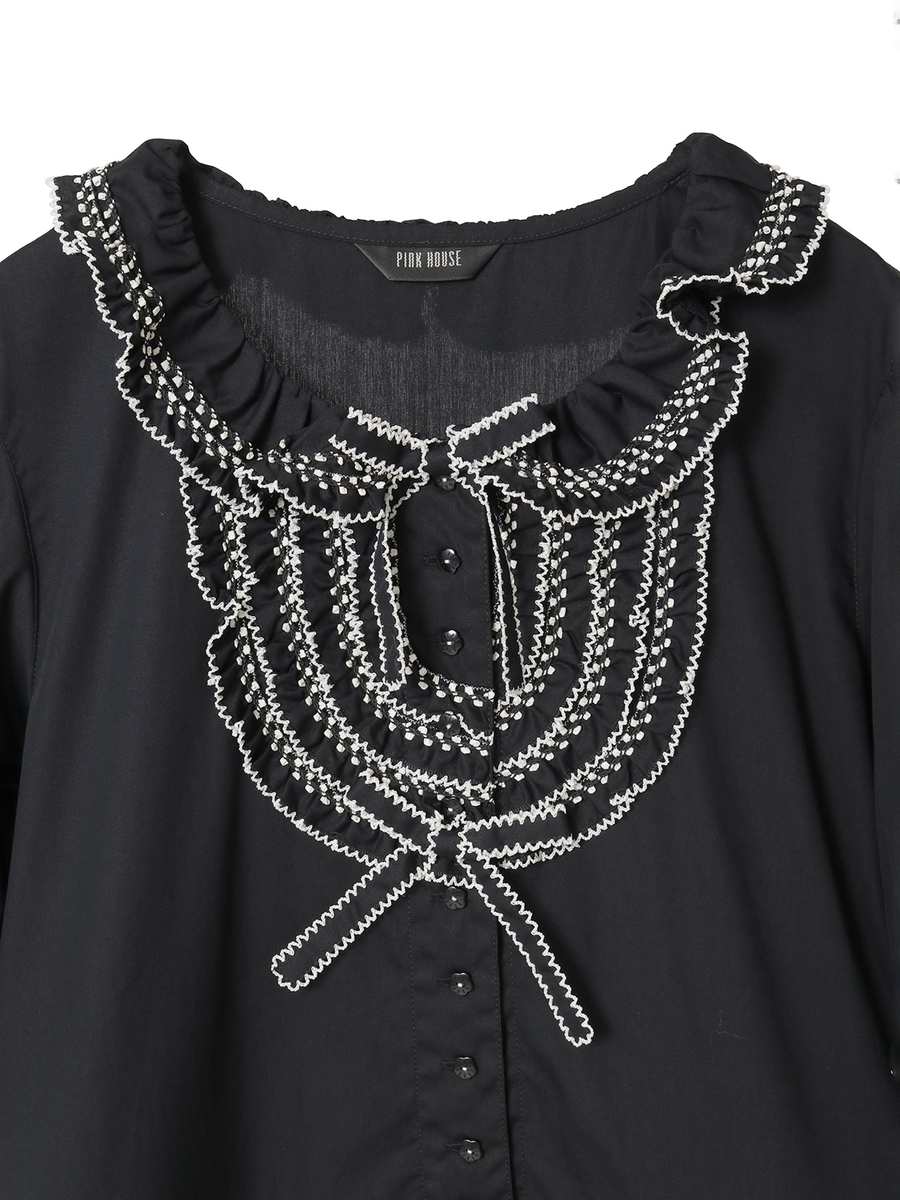 フローラルテープ使いワンピース 詳細画像 チョコレート 7