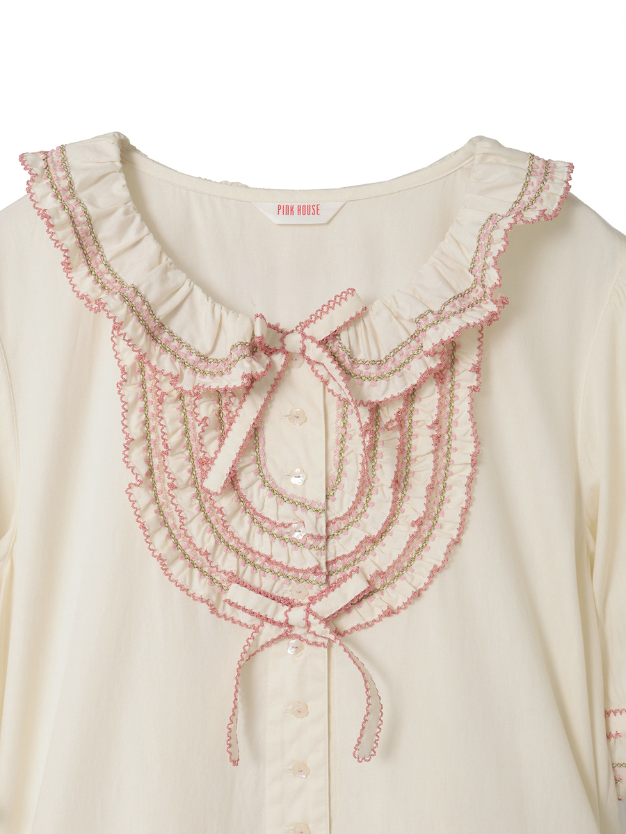 フローラルテープ使いワンピース 詳細画像 チョコレート 9