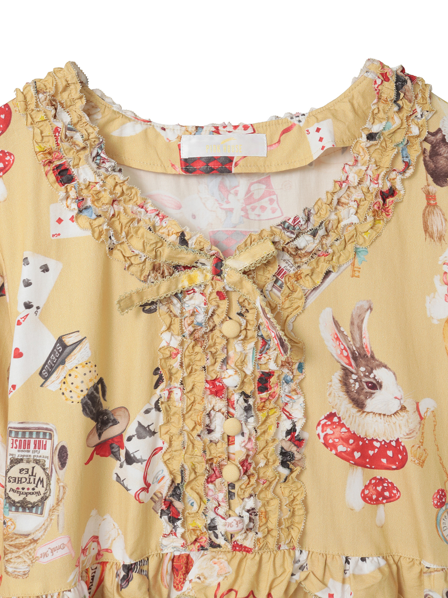 ハロウィーンワンダーランドプリントミディワンピース 詳細画像 キナリ 3