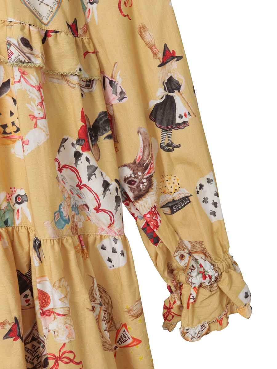 ハロウィーンワンダーランドプリントミディワンピース 詳細画像 キナリ 4