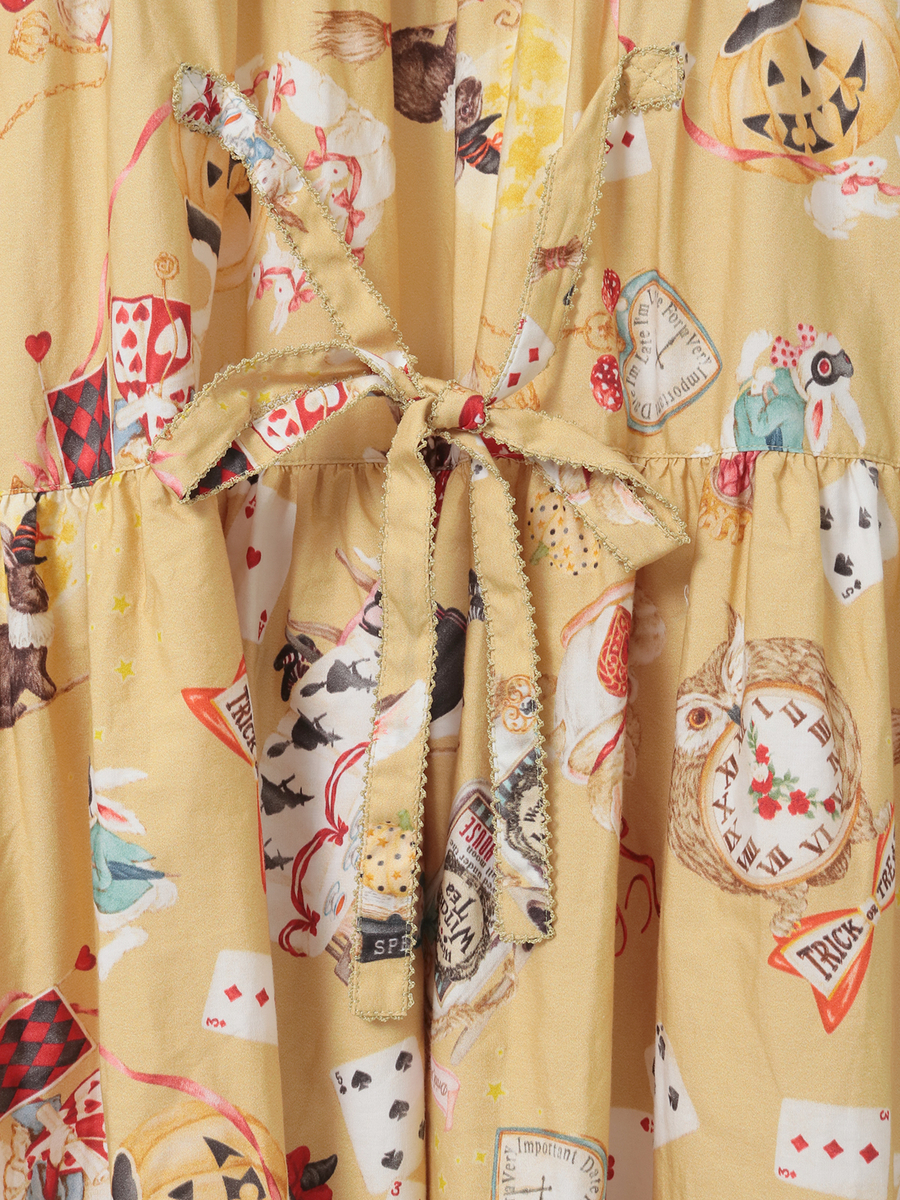 ハロウィーンワンダーランドプリントミディワンピース 詳細画像 キナリ 6