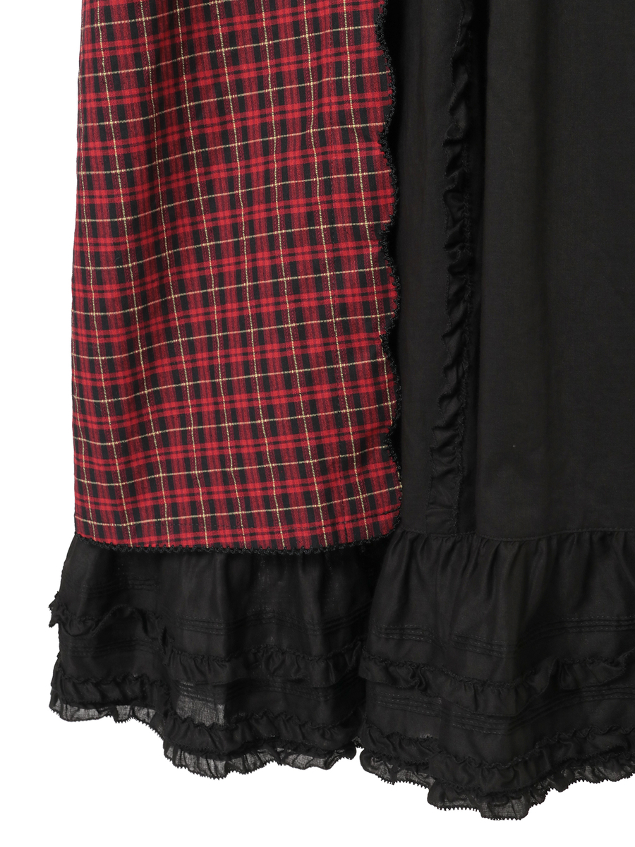 オリジナルコードチェックミディワンピース 詳細画像 アカ 5