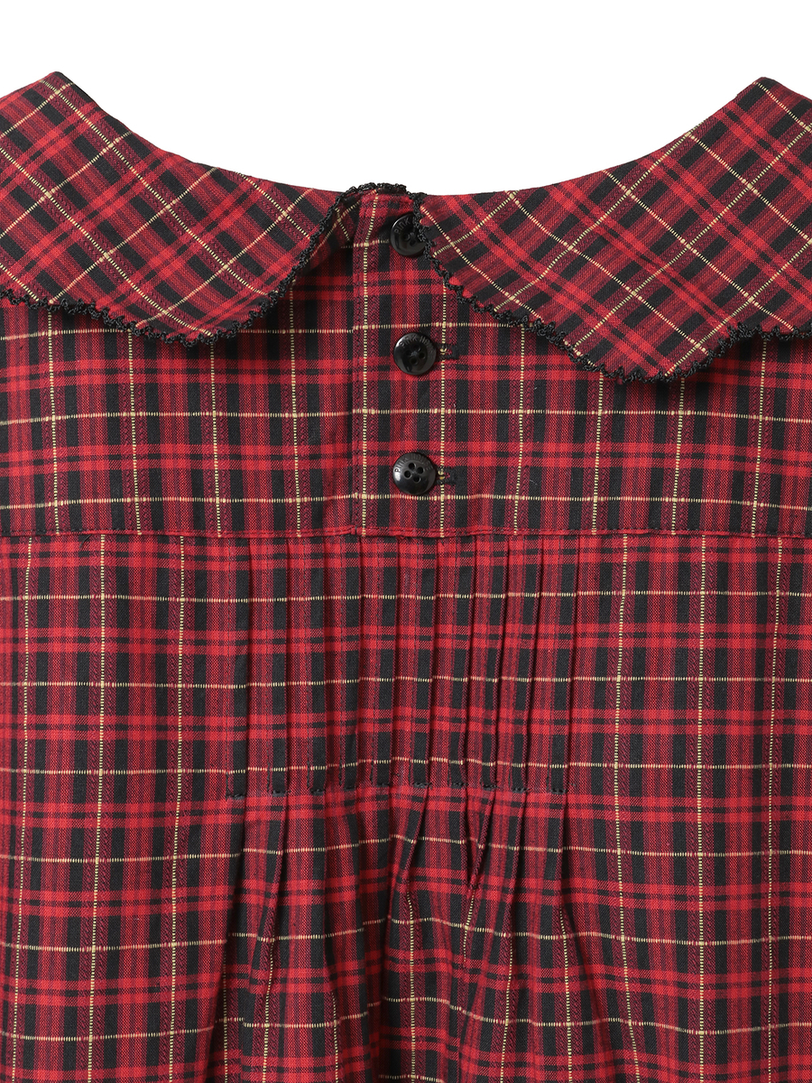 オリジナルコードチェックミディワンピース 詳細画像 アカ 6