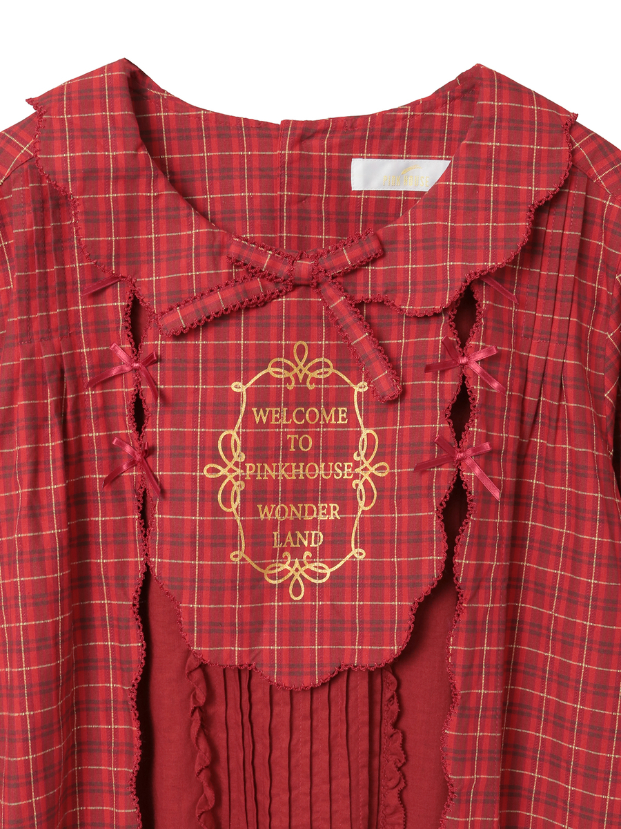 オリジナルコードチェックミディワンピース 詳細画像 アカ 8