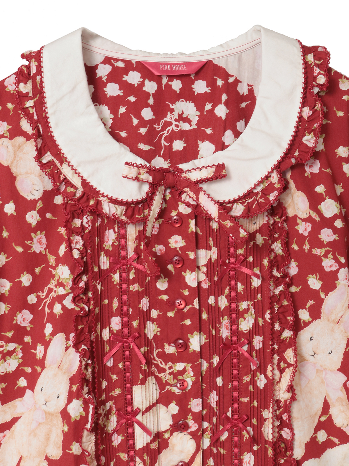 バラ園プリントミディワンピース バラ園プリントミディワンピース｜ピンクハウスオフィシャル