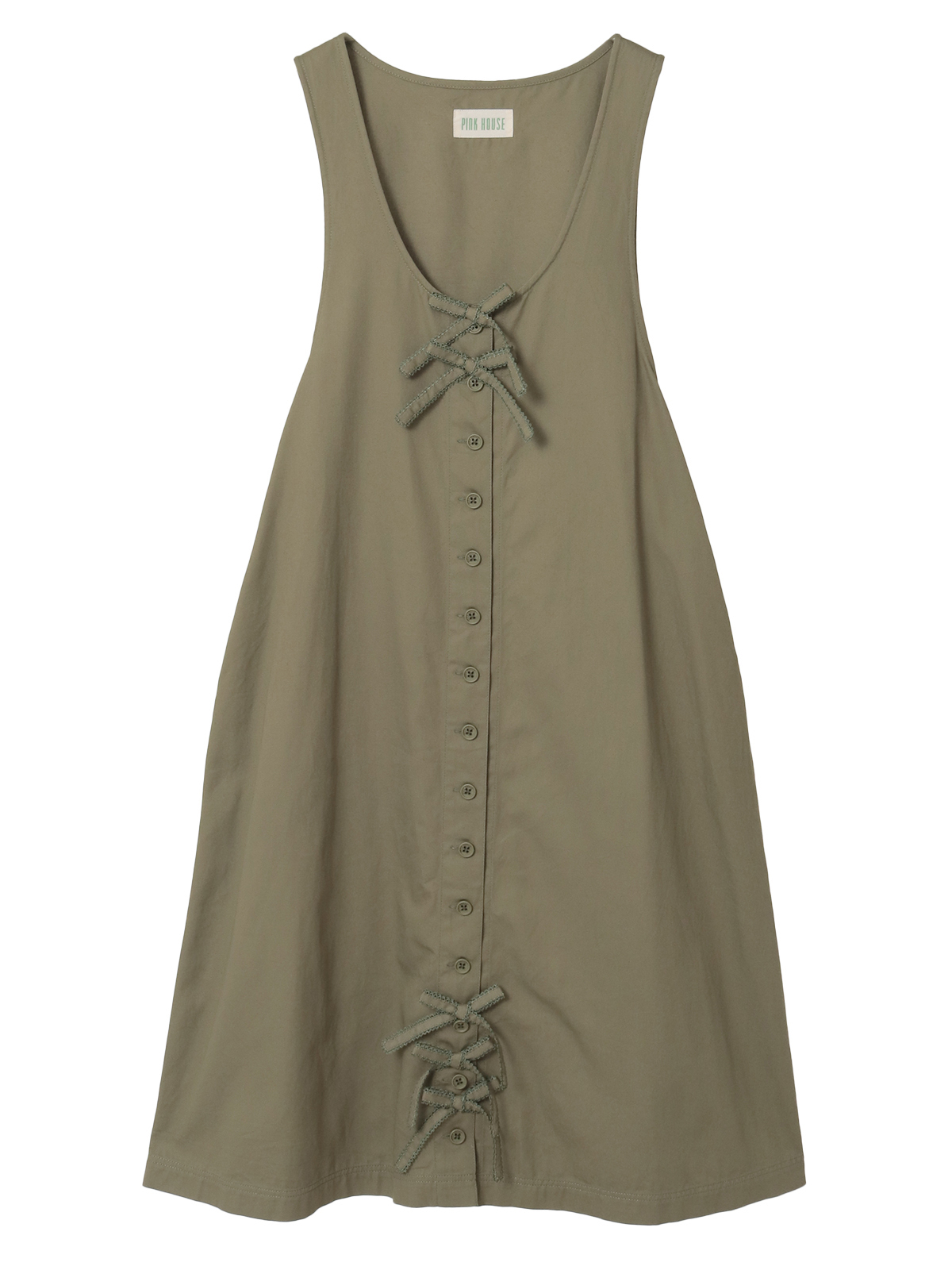 ピンクハウス　水玉リボンジャンパースカート新品未使用╰(*´︶`*)╯♡ ピンクハウス 水玉りぼんジャンパースカート アカ - メルカリ