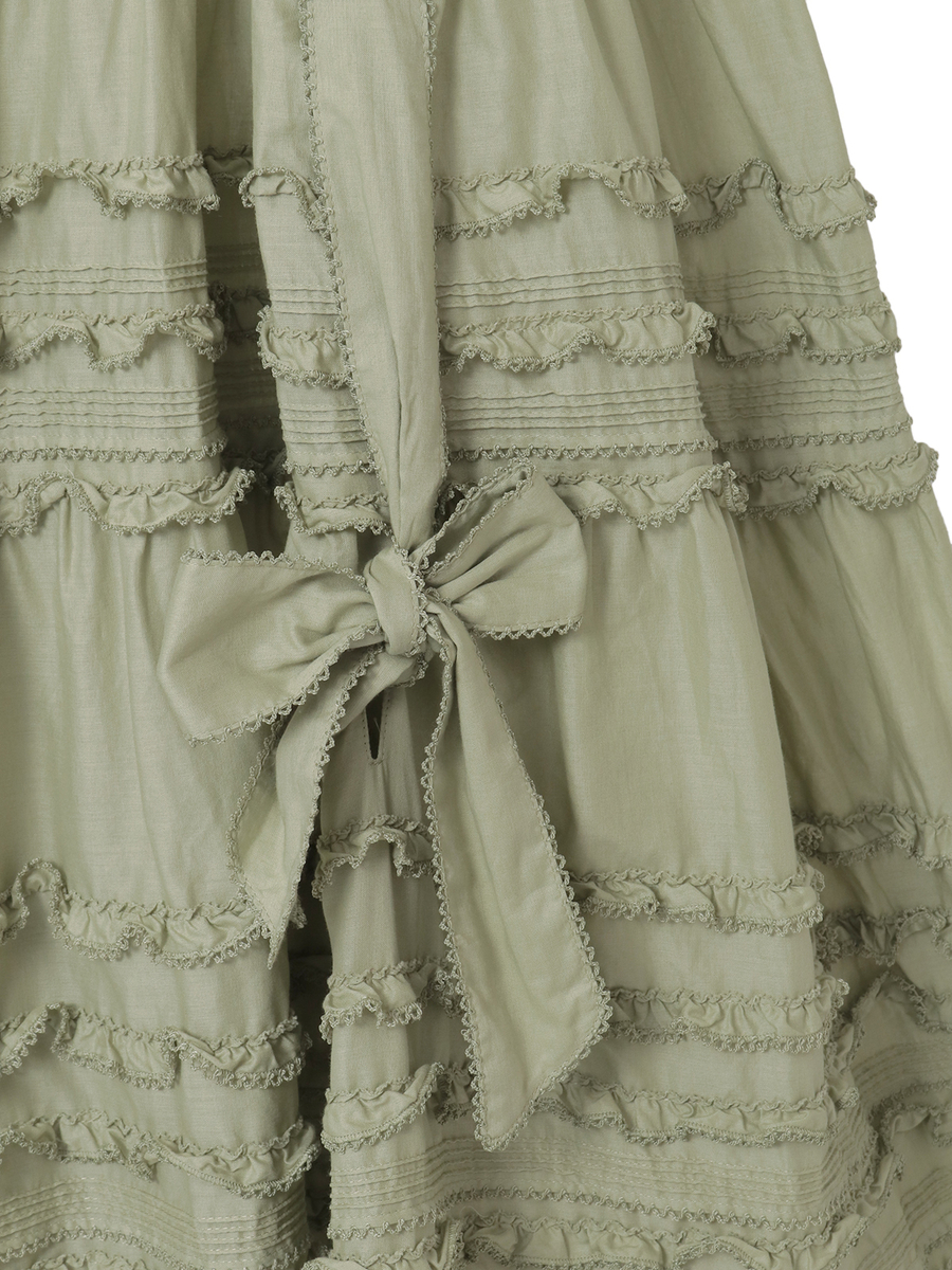 たくし上げリボン付きローンタブリエ 詳細画像 シロ 12