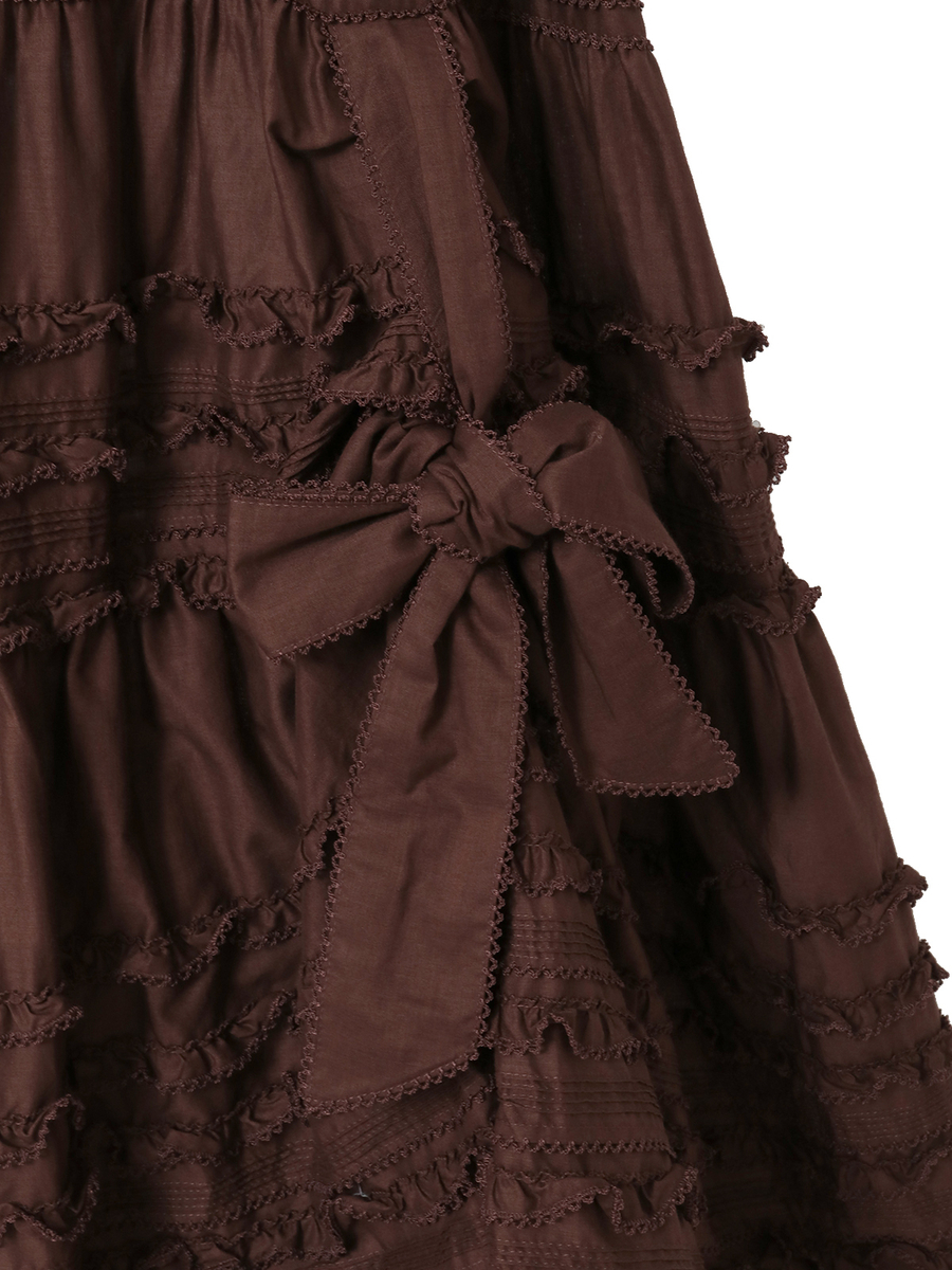 たくし上げリボン付きローンタブリエ 詳細画像 シロ 13