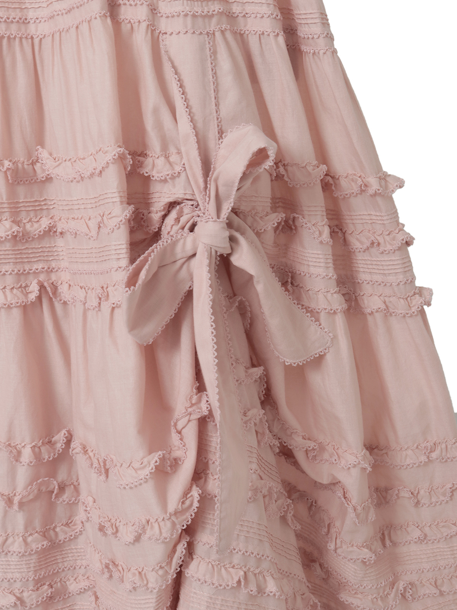 たくし上げリボン付きローンタブリエ 詳細画像 シロ 7