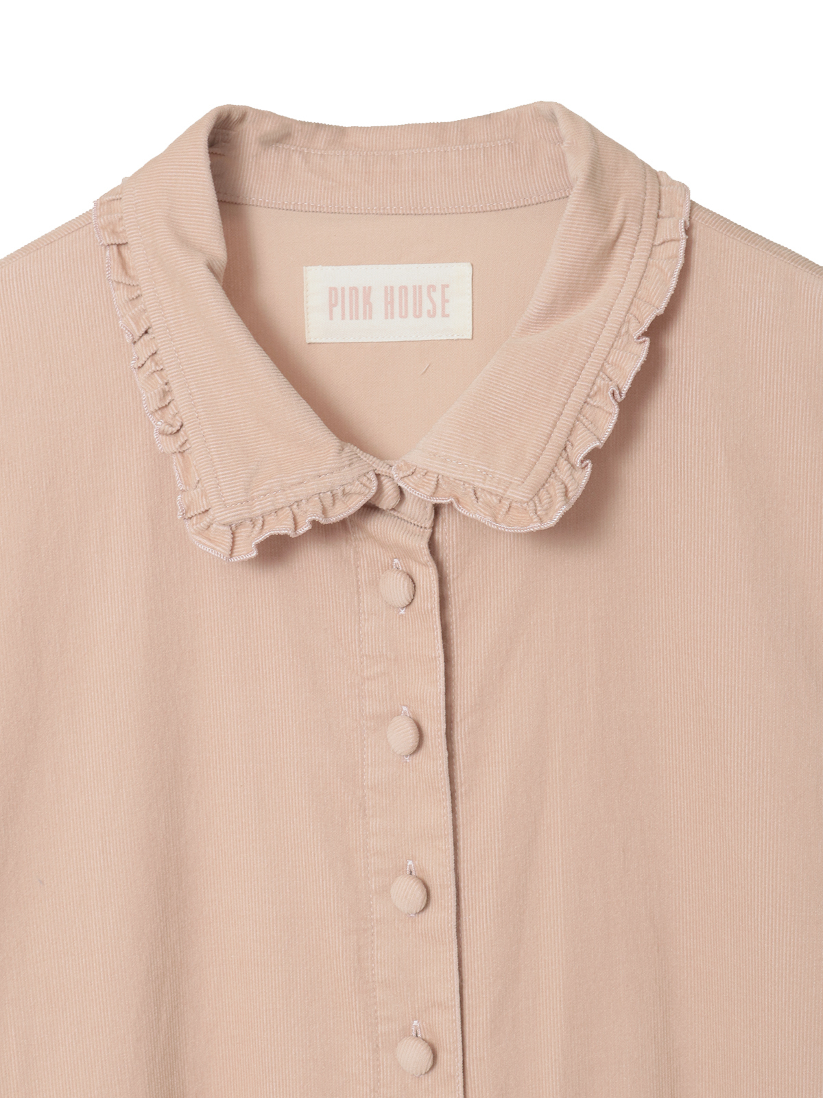 タグ付新品】ピンクハウスPink House刺繍シャツワンピース◇七分袖