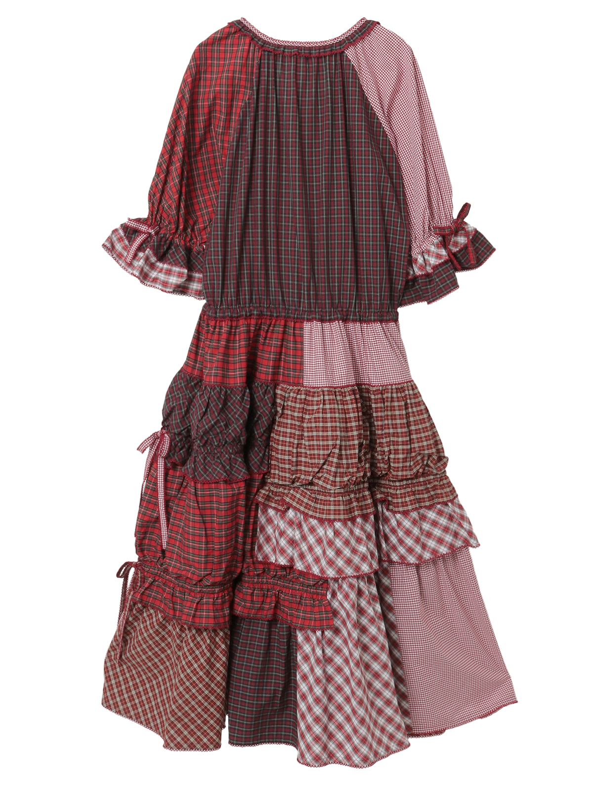 タータンチェックパッチワークワンピース｜ピンクハウス