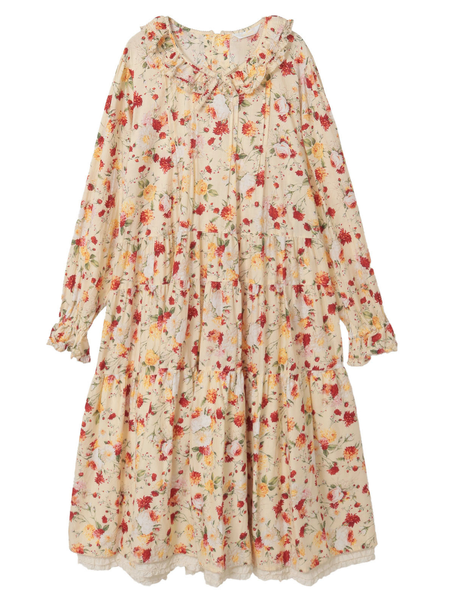 ジョセフィーヌプリントミディワンピース 詳細画像 アイボリー 1