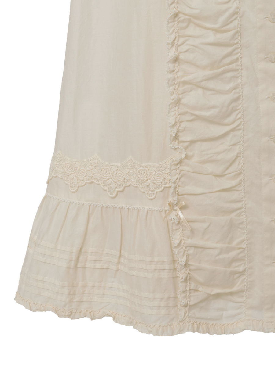 ケミカルレース使いミディワンピース 詳細画像 クロ 10