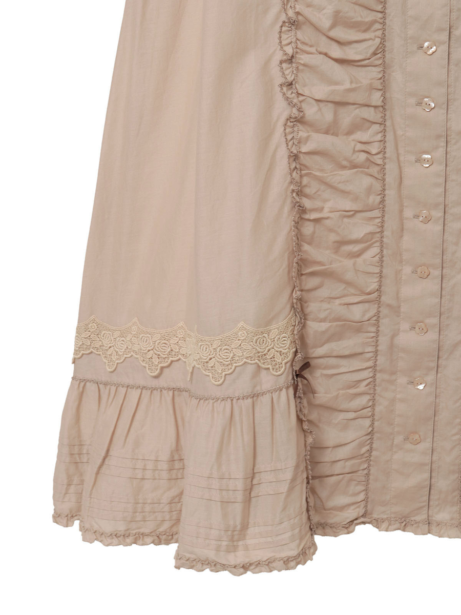 ケミカルレース使いミディワンピース 詳細画像 クロ 5