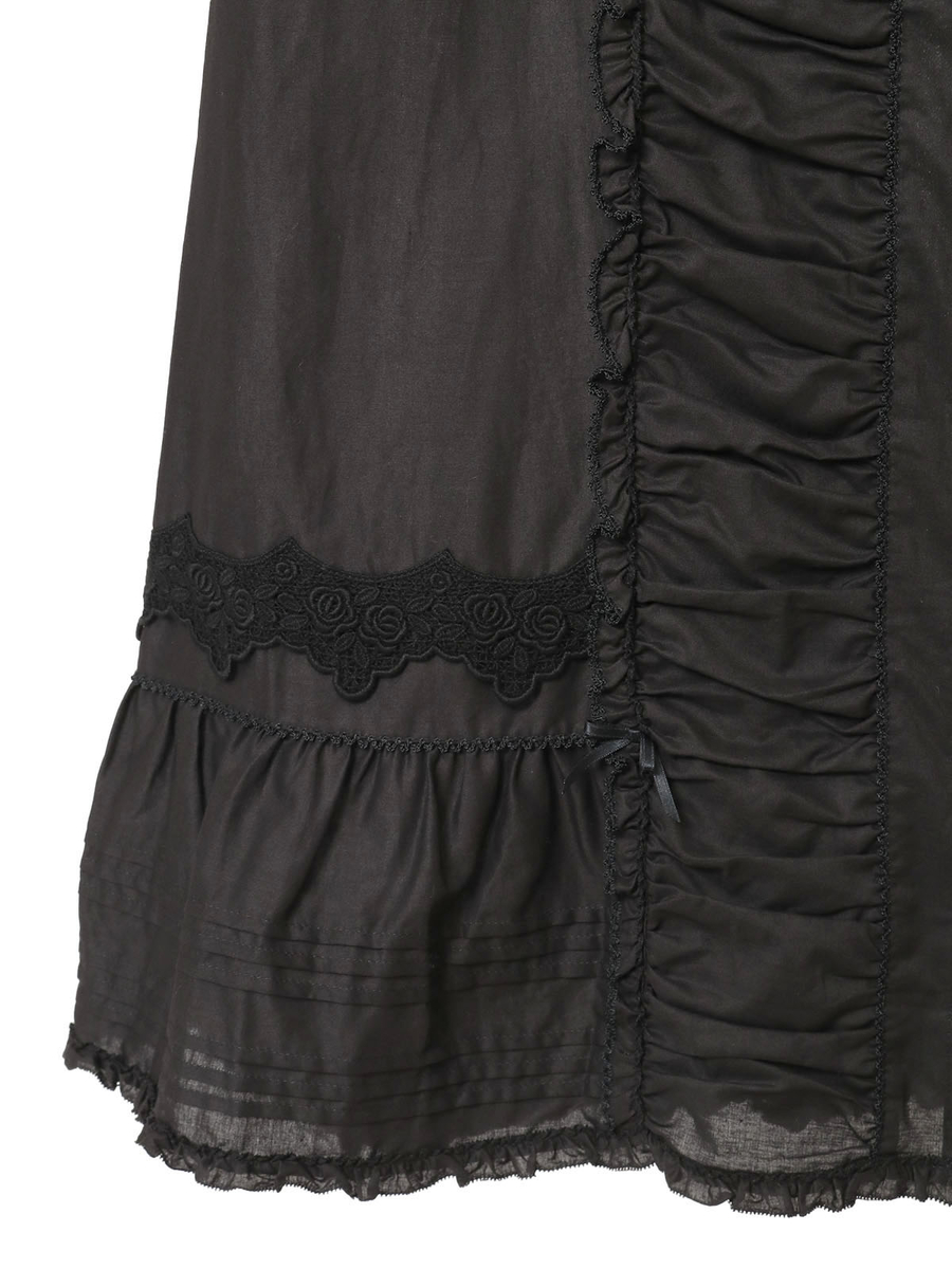 ケミカルレース使いミディワンピース 詳細画像 クロ 8