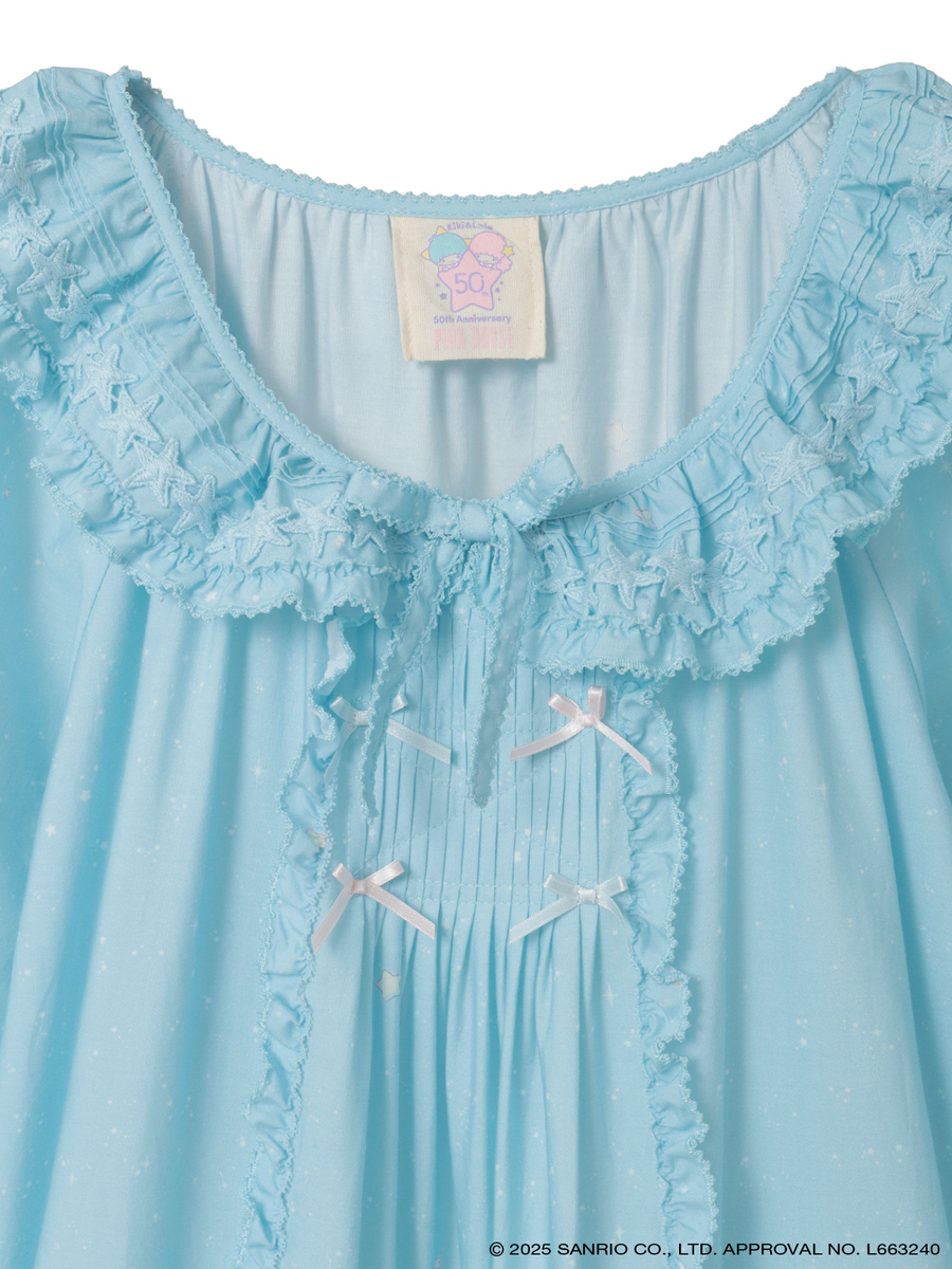 Little Twin Stars×PINK HOUSE A Starry Night Wish柄ミディワンピース 詳細画像 ナイトブルー 3