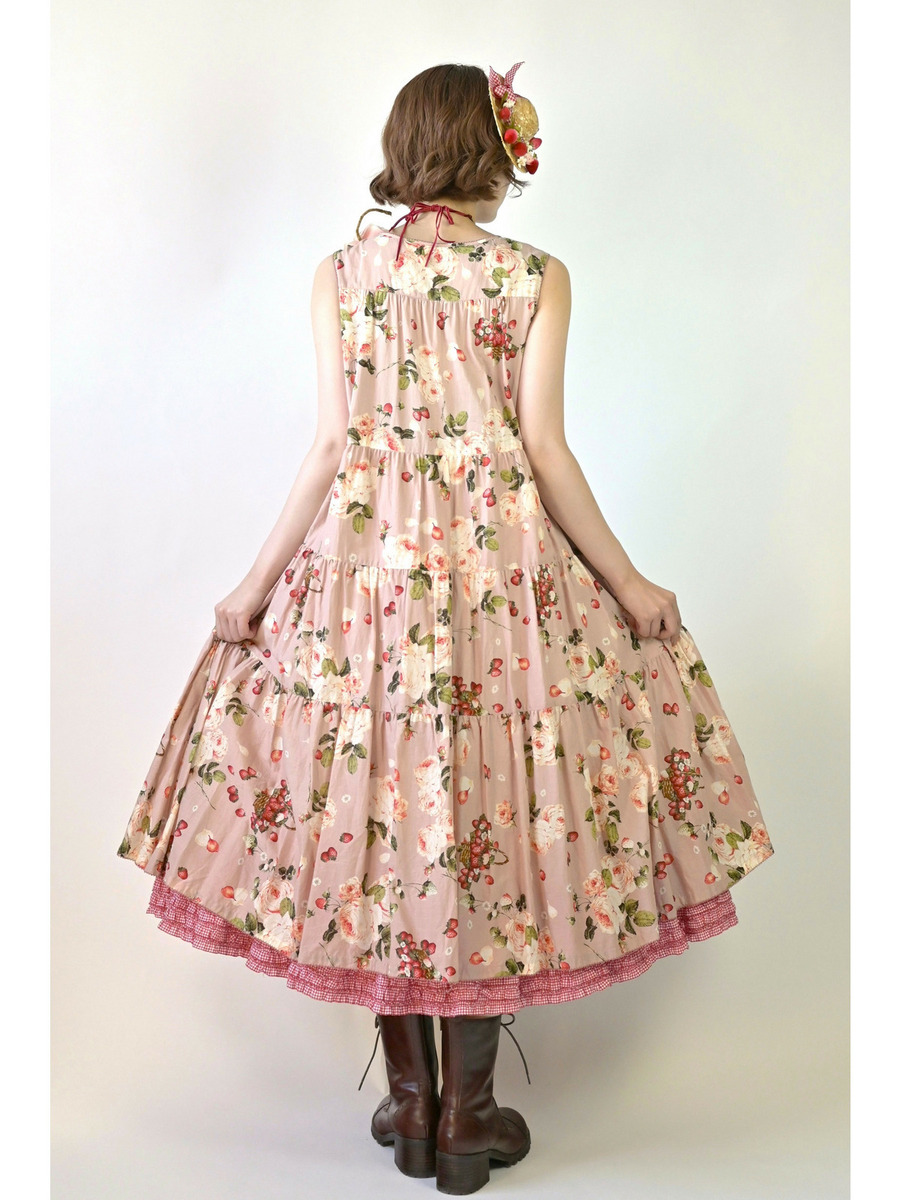 ～Special item～ストロベリーローズプリントミディワンピース 詳細画像 クロ 11