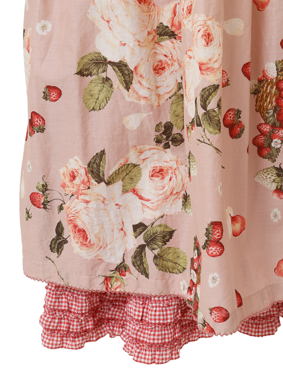 ～Special item～ストロベリーローズプリントミディワンピース 詳細画像 クロ 5