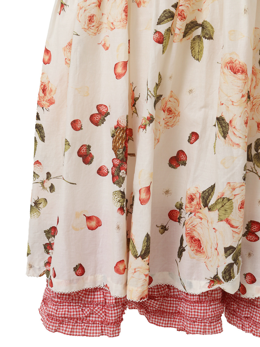 ～Special item～ストロベリーローズプリントミディワンピース 詳細画像 クロ 7