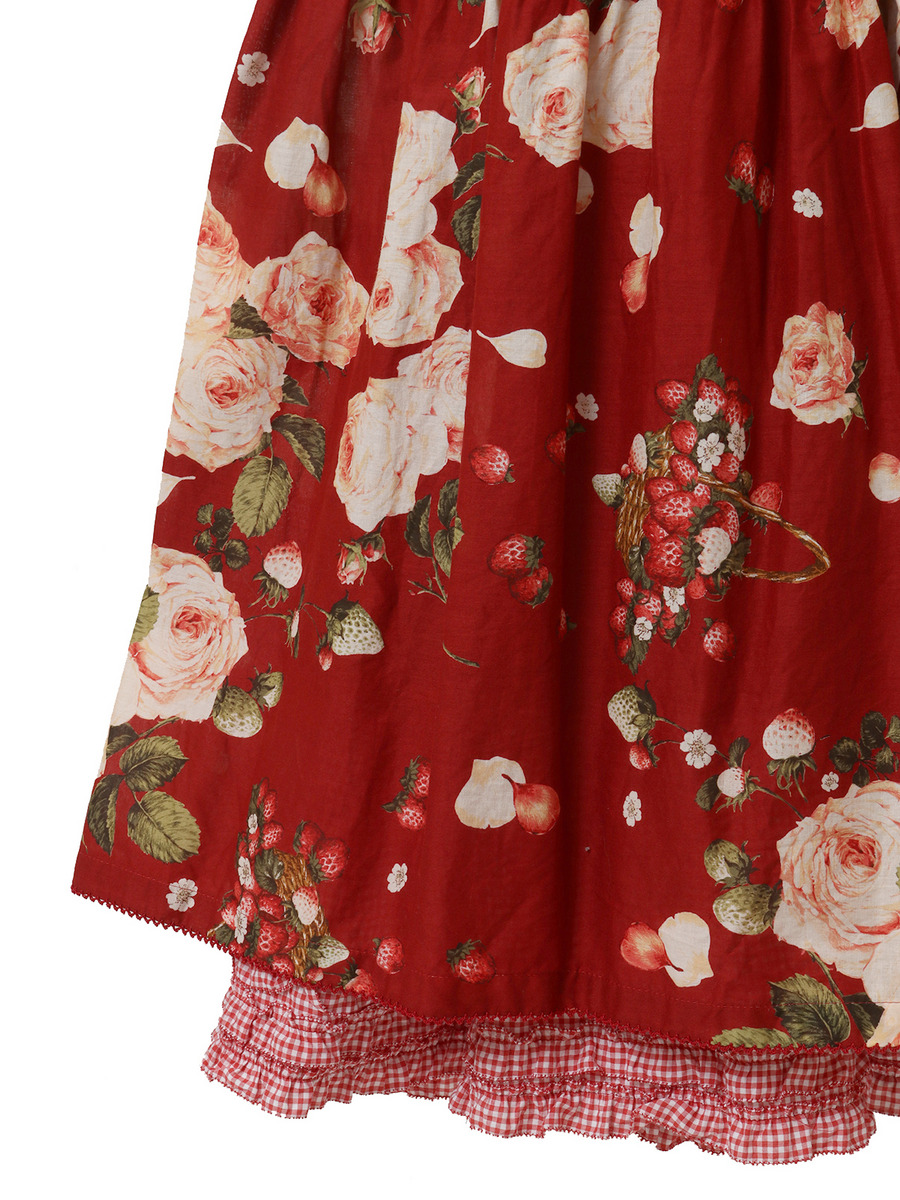 ～Special item～ストロベリーローズプリントミディワンピース 詳細画像 クロ 8