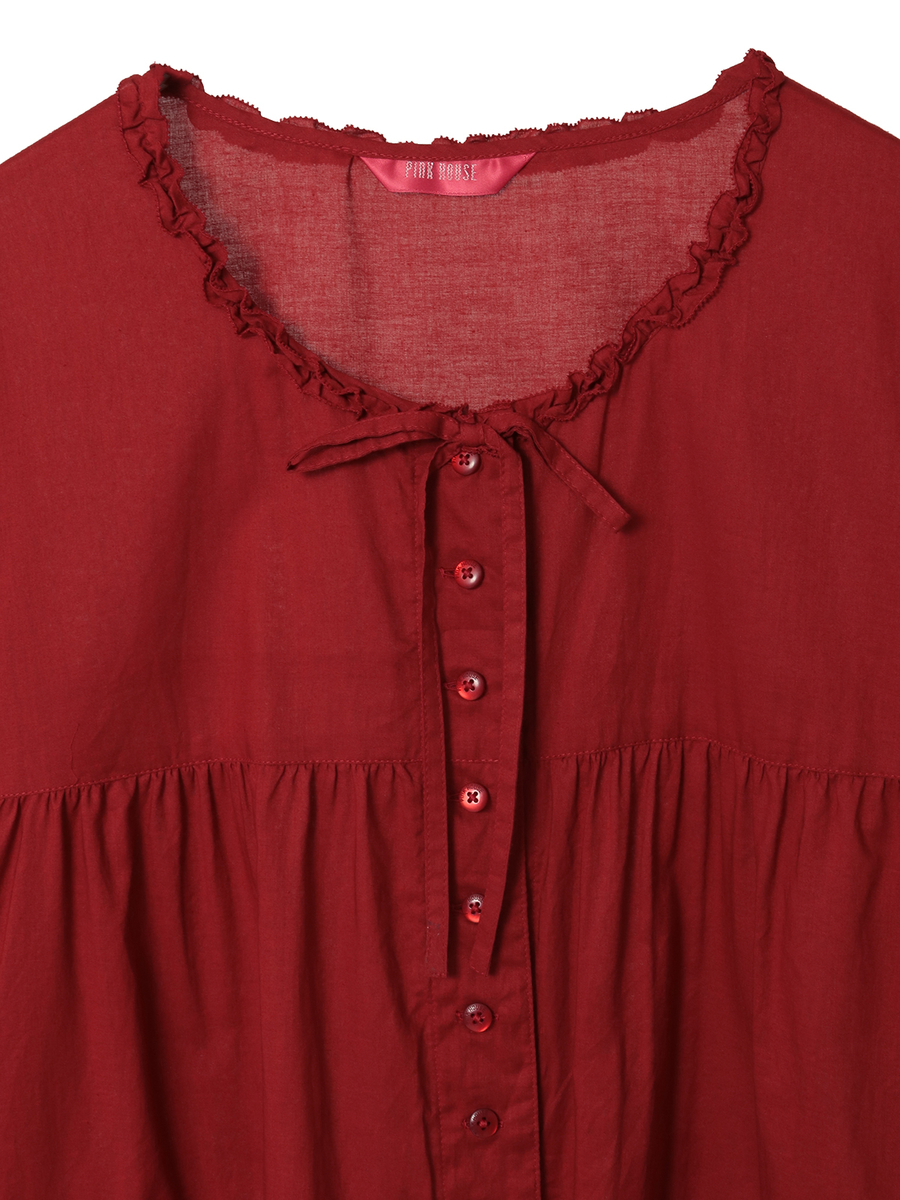 ローンチュニックブラウス 詳細画像 チョコレート 3