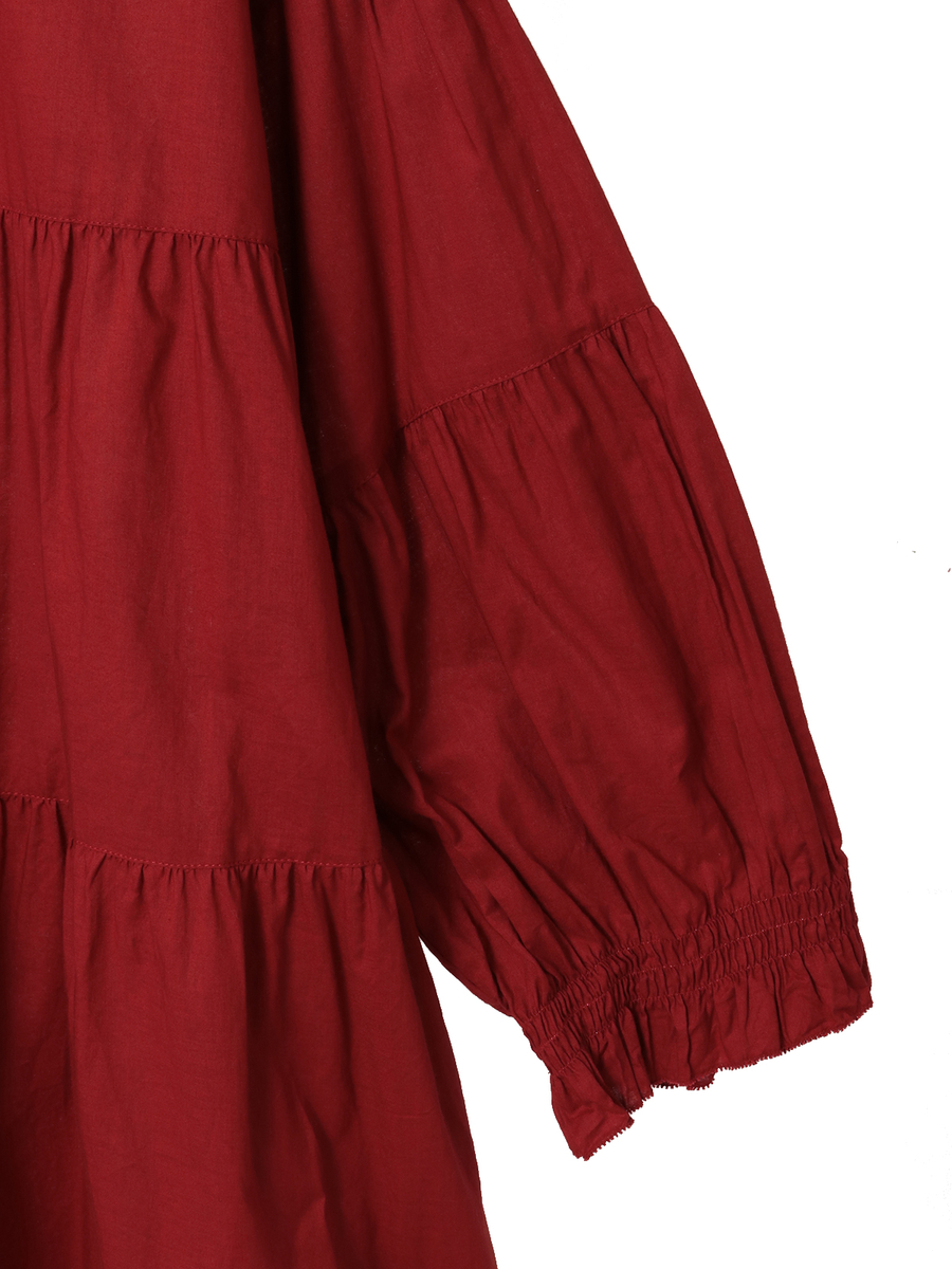 ローンチュニックブラウス 詳細画像 チョコレート 4