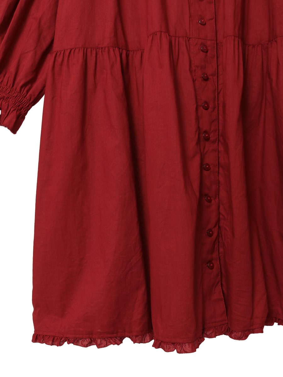 ローンチュニックブラウス 詳細画像 チョコレート 5