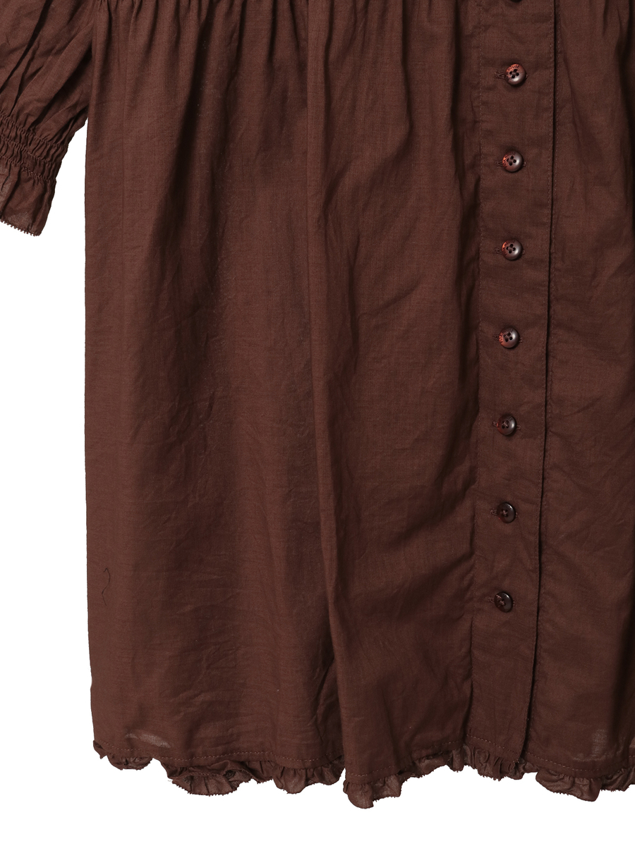 ローンチュニックブラウス 詳細画像 チョコレート 9