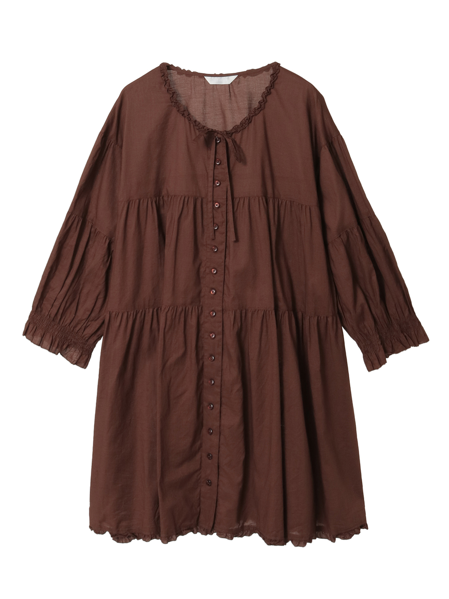 ローンチュニックブラウス 詳細画像 チョコレート 1