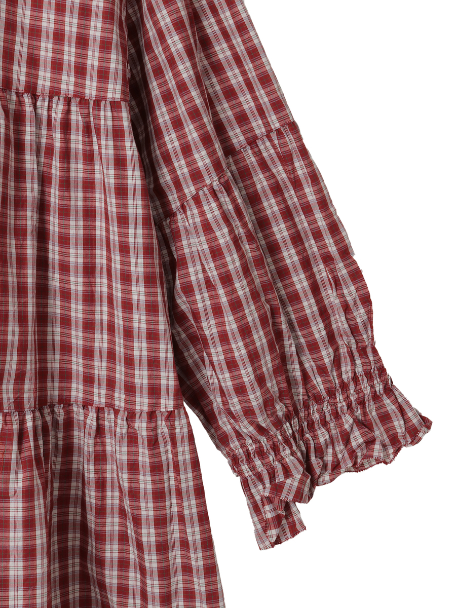 オリジナルチェックチュニックブラウス 詳細画像 グリーン系 4