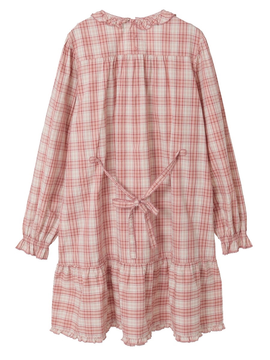 【新品】PINK HOUSE タグ付き ワンピース チュニック いちご フリル PINK HOUSE / いちご柄ティアードワンピース 赤 S-25-09-07-030