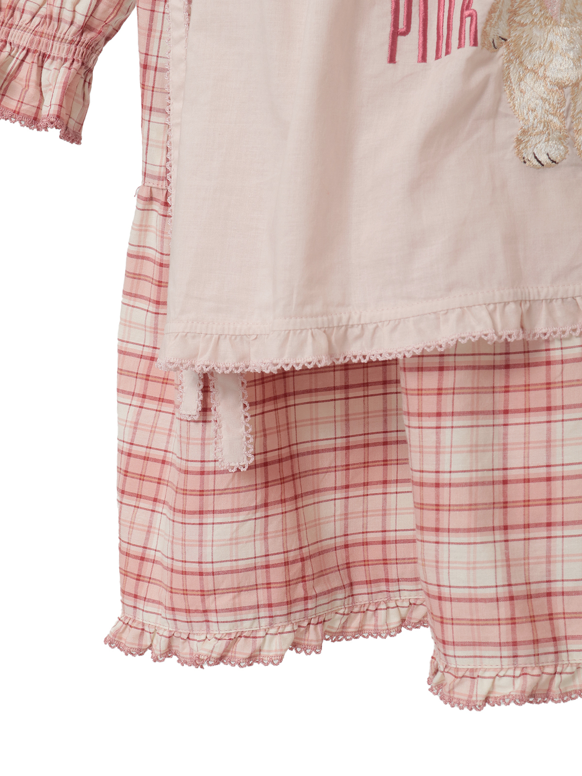 PINKHOUSE 生成森のうさぎ刺繍ローンチュニック クリーム系 PINKHOUSE 生成森のうさぎ刺繍ローンチュニック クリーム系