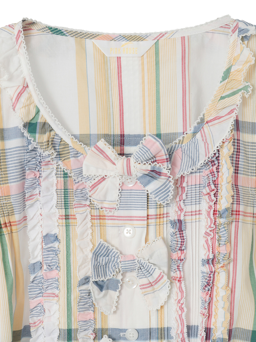 オリジナルチェックブラウス 詳細画像 アカ 3