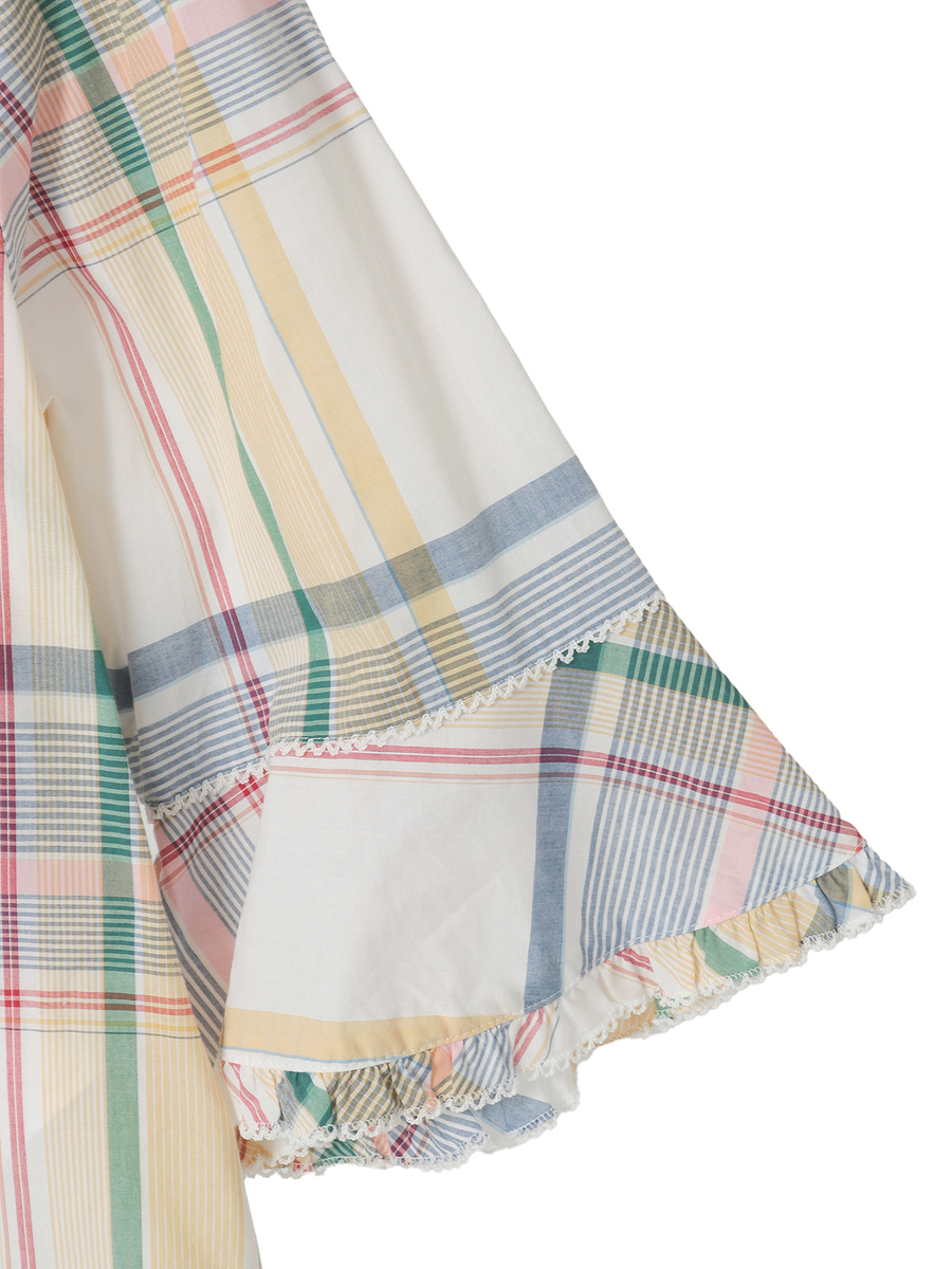 オリジナルチェックブラウス 詳細画像 アカ 4