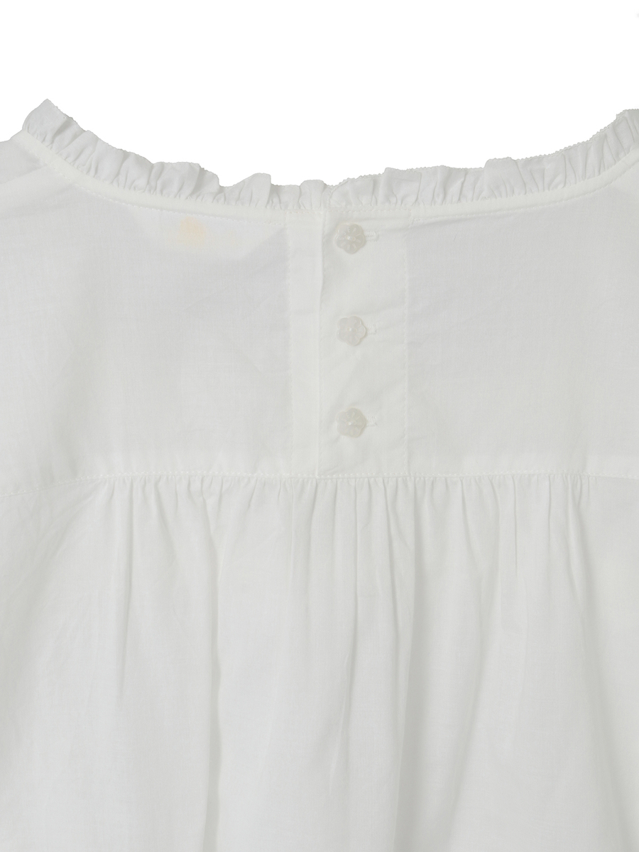 ロゴ刺繍ブラウス 詳細画像 シロ 6