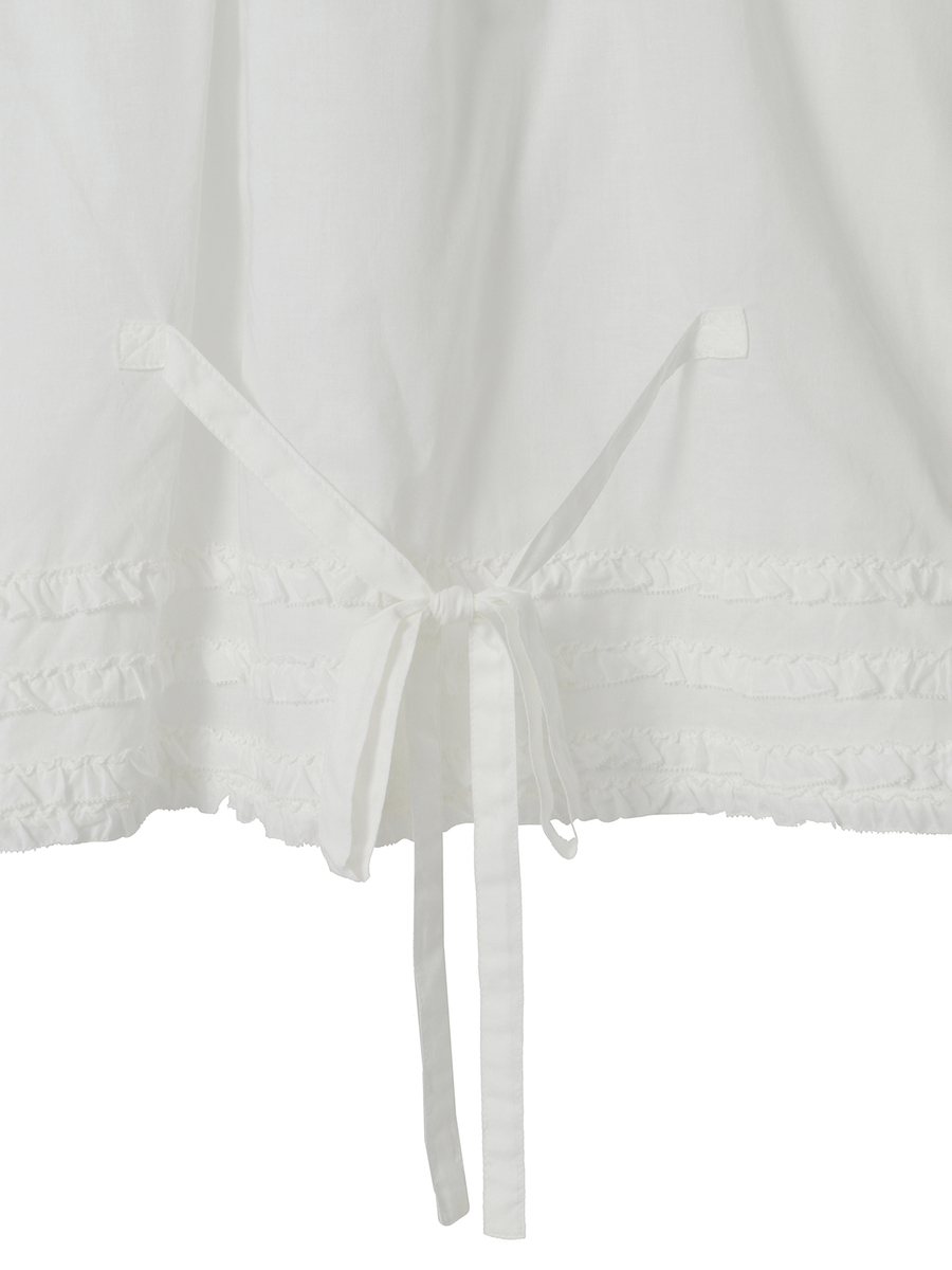 ロゴ刺繍ブラウス 詳細画像 シロ 7